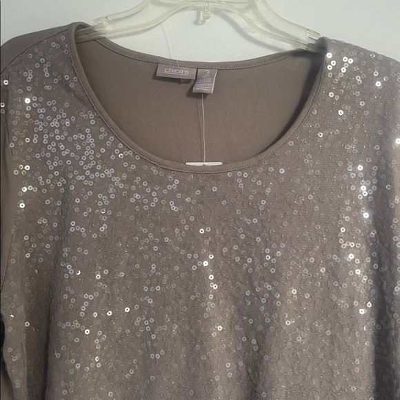 Chico's Sequin Shine Timeless Top - NWT - Picture 3 of 10